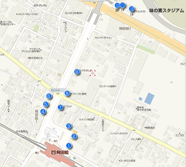 ���̑f�X�^�W�A�����ӂ̃O�����}�b�v